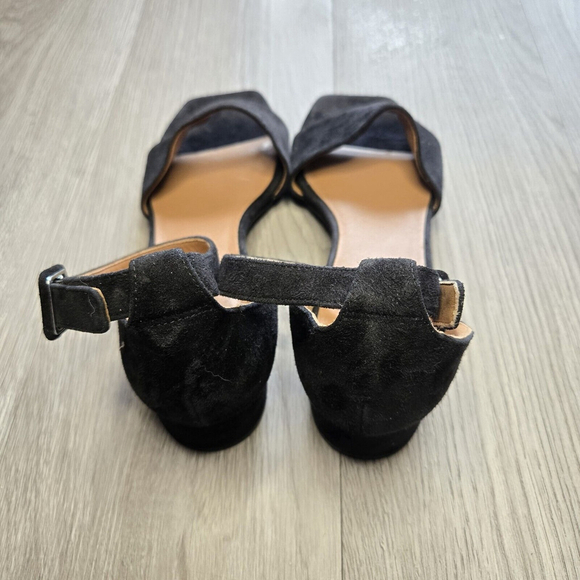 Aquatalia NEW Hildy Open Toed Suede Black Pumps Size 7 Party Office Whimsigoth - Picture 7 of 10